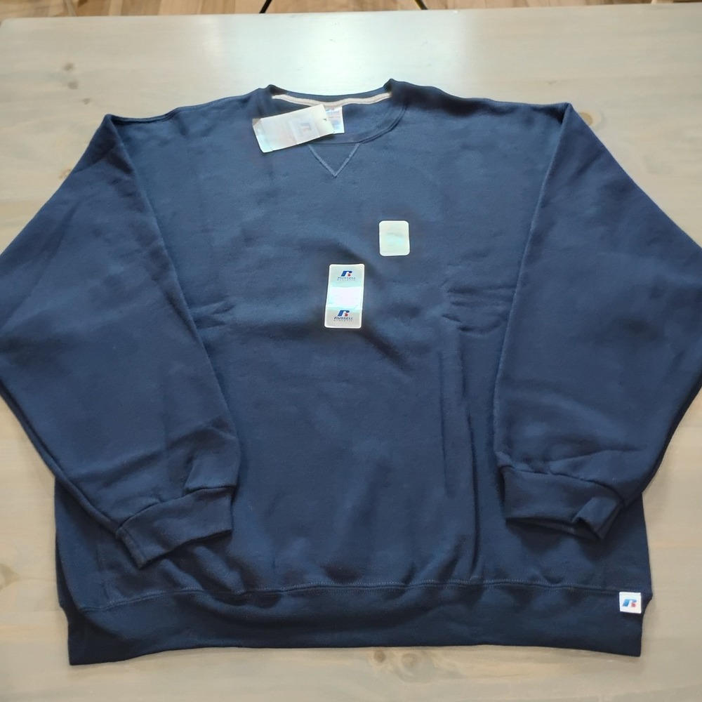 Russell Athletic Sweatshirt Mens XXL Royal Blue Dri-Power Crewneck Wicking